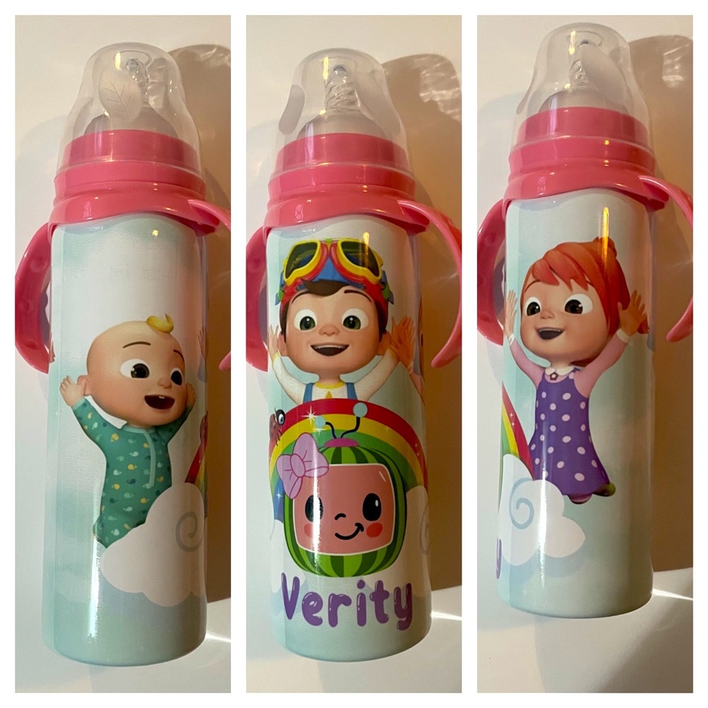 Made2order Cocomelon personalized baby bottle